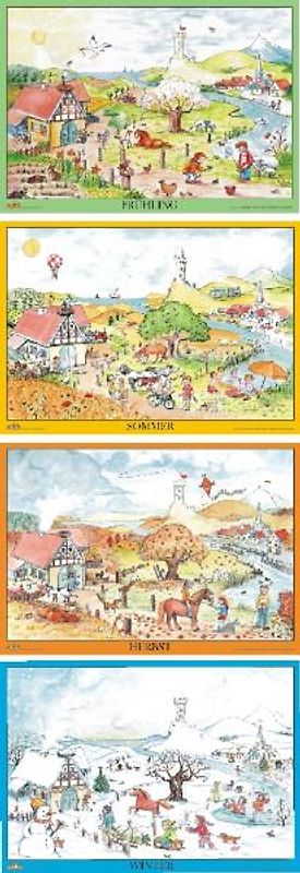 Clown Kallis fröhliche Jahreszeiten - Poster