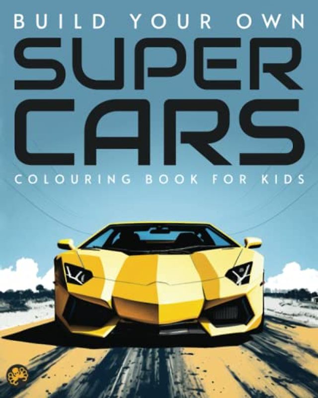 Build your own Supercars: Colouring book for kids