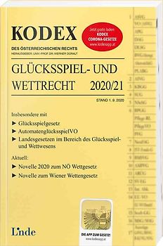 KODEX Glücksspiel- und Wettrecht 2020/21