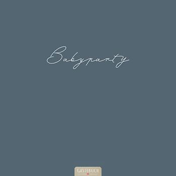 Gästebuch Babyparty: Gastgeschenk zur Babyparty | Baby Shower Erinnerungsbuch zum Ausfüllen | Baby Shower Boy | Baby Party Junge | 21,59 x 21,59 cm