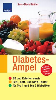 Die Diabetes - Ampel. BE und Kalorien sowie Fett-, Satt- und GLYX - Faktor für Typ 1 und Typ 2