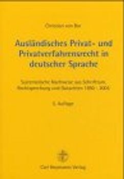 Ausländisches Privat- und Privatverfahrensrecht in deutscher Sprache