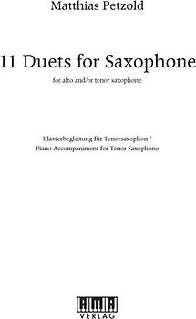 11 Duets For Saxophone - Klavierbegleitung