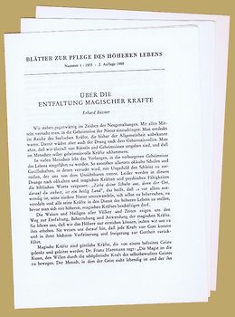 Blätter zur Pflege des höheren Lebens