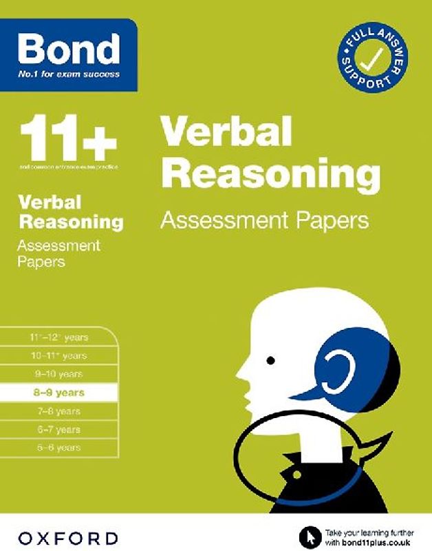 Bond 11+ Verbal Reasoning Assessment Papers 8-9 years (for GL Assessment & other 11 plus exams)