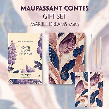 Contes du jour et de la nuit (with audio-online) Readable Classics Geschenkset + Marmorträume Schreibset Basics