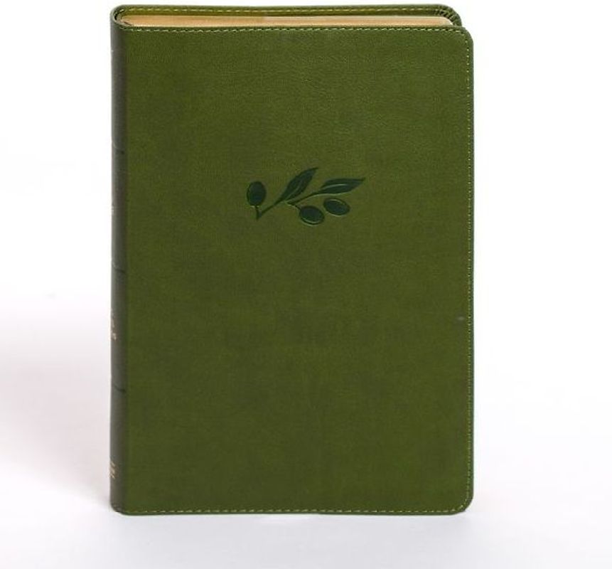 KJV Personal Size Giant Print Bible, Olive Leathertouch