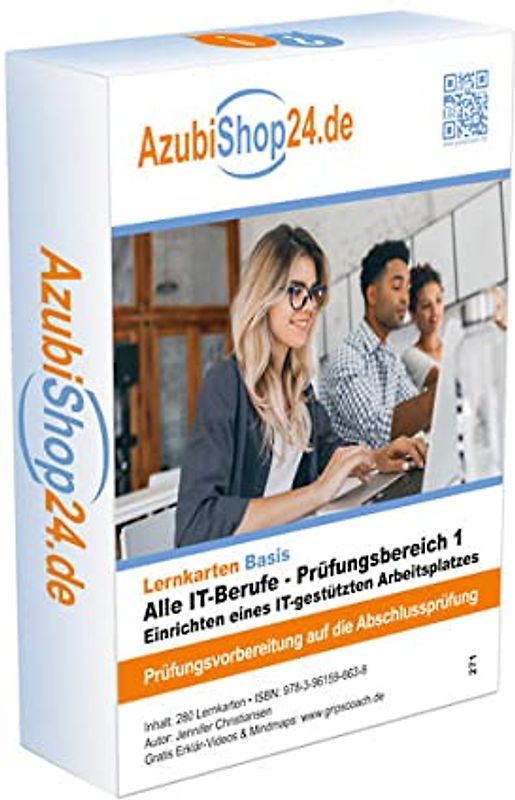 AzubiShop24.de Lernkarten Alle IT-Berufe - Prüfungsbereich 1 - Einrichten eines IT-gestützten Arbeitsplatzes