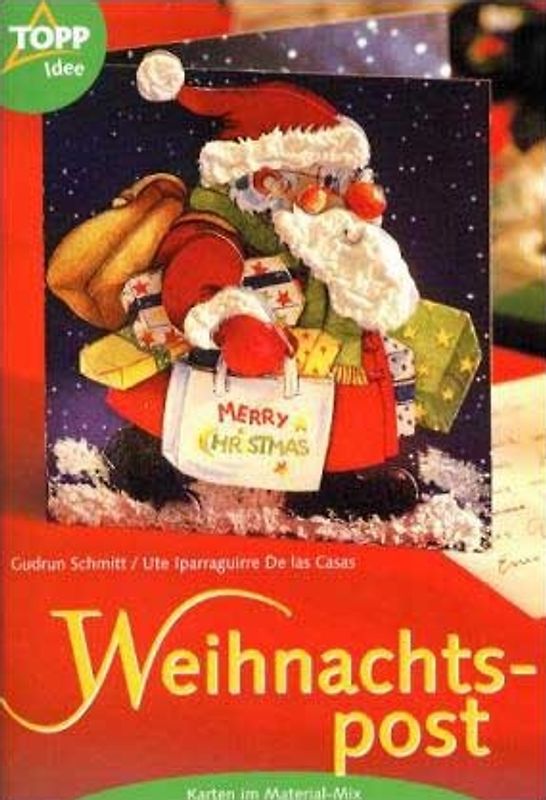 Weihnachtspost. Karten im Material-Mix