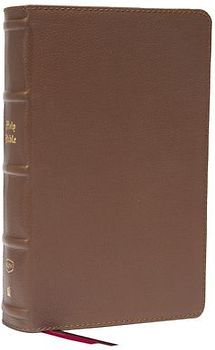 KJV Holy Bible: Large Print Single-Column with 43,000 End-of-Verse Cross References, Brown Genuine Leather, Personal Size, Red Letter, Comfort Print: King James Version