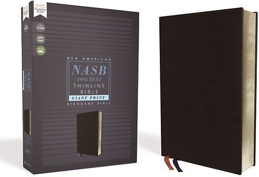 Nasb, Thinline Bible, Giant Print, Bonded Leather, Black, Red Letter Edition, 1995 Text, Comfort Print