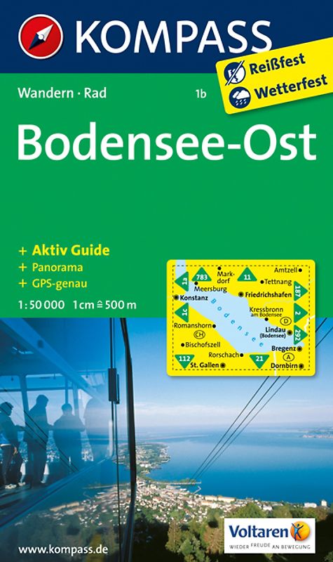 KOMPASS Wanderkarte Bodensee Ost
