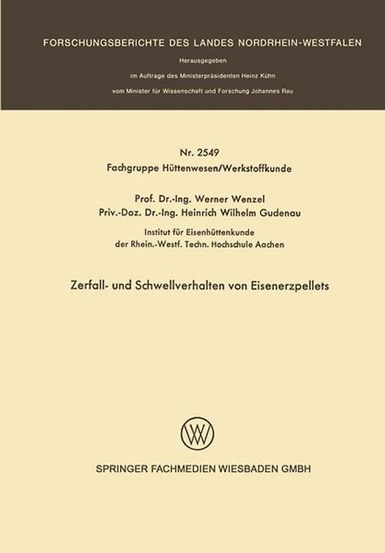 Zerfall- und Schwellverhalten von Eisenerzpellets