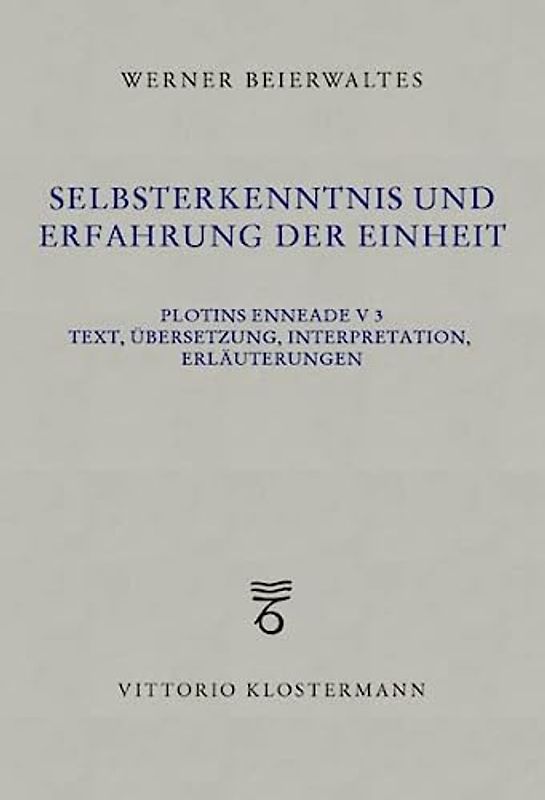 Selbsterkenntnis und Erfahrung der Einheit