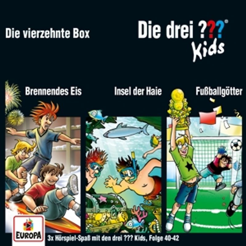 Die drei ??? Kids: Die 14. 3er Box - Brennendes Eis / Insel der Haie / Fußballgötter [3 Audio CDs]