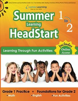 Lumos Summer Learning HeadStart, Grade 1 to 2 - Fun Activities, Math, Reading, Vocabulary, Writing, Phonics, Fluency and Grammar: Standards-Aligned ... Learning HeadStart by Lumos Learning, Band 1)