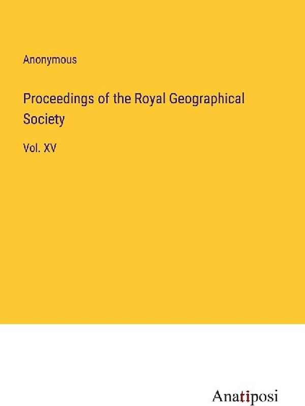 Proceedings of the Royal Geographical Society
