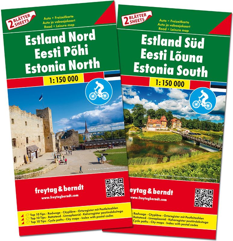 freytag & berndt Straßenkarte Estland Set Nord und Süd 1:150.000