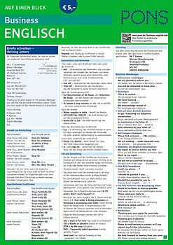 PONS Business English auf einen Blick
