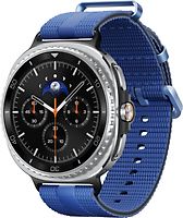 Samsung Galaxy Watch8 Classic 46 mm Boîtier aluminium noir sur Sport Chic S/M bleu nuit [Wi-Fi]