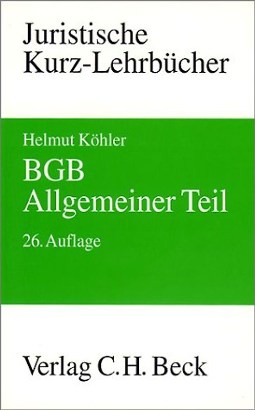 BGB Allgemeiner Teil