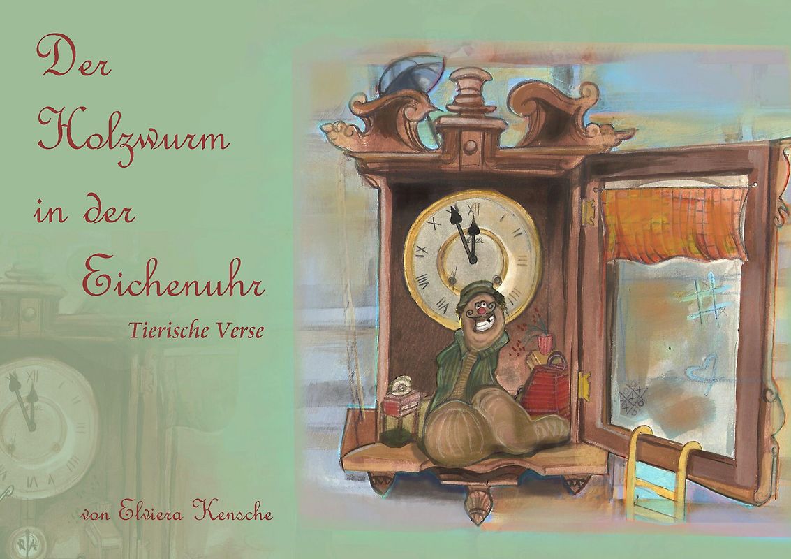 Der Holzwurm in der Eichenuhr