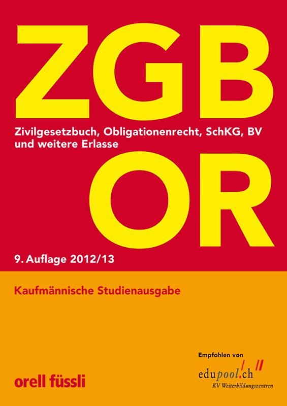 ZGB OR Kaufmännische Studienausgabe