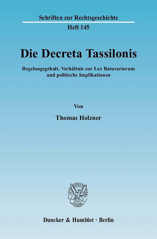 Die Decreta Tassilonis.