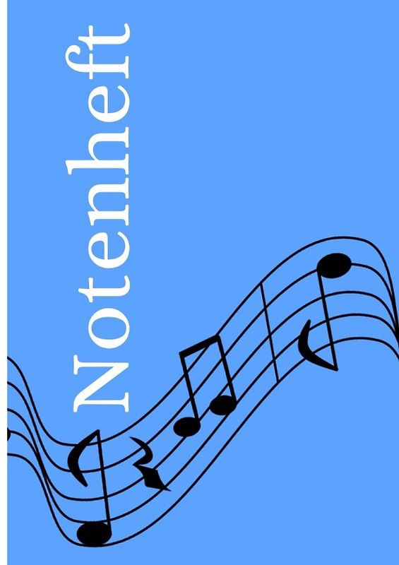 Notenheft: DIN A4 Notenlinienheft | 60 Seiten mit 12 Notenzeilen / Systeme pro Blatt | Papier 90g/m² | Musikheft mit Notenlinien
