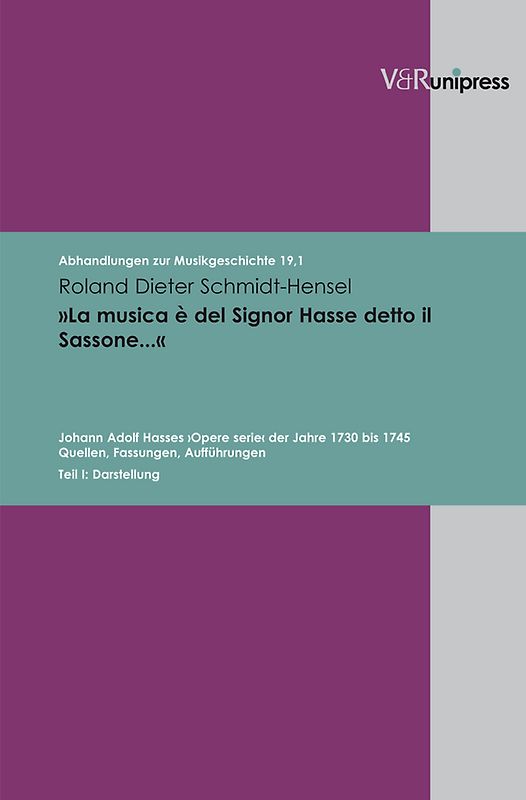 »La musica è del Signor Hasse detto il Sassone...«