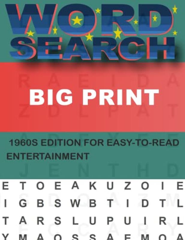 Big Print Word Search For Adults: 1960s Edition for an Exciting Brain Teaser