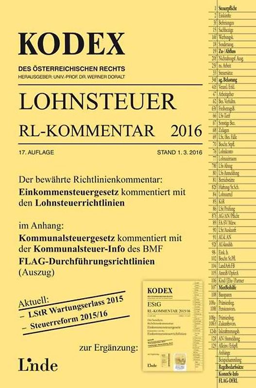 KODEX Lohnsteuer Richtlinien-Kommentar 2016