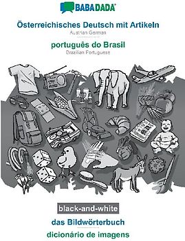 Österreichisches Deutsch mit Artikeln - português do Brasil, das Bildwörterbuch, BW