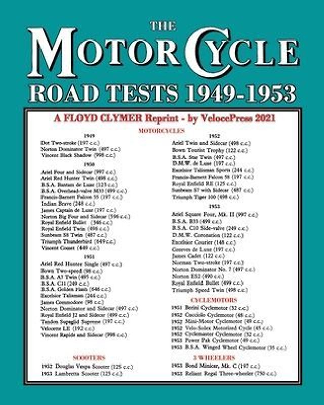MOTORCYCLE ROAD TESTS 1949-1953 (From the Motor Cycle magazine UK)
