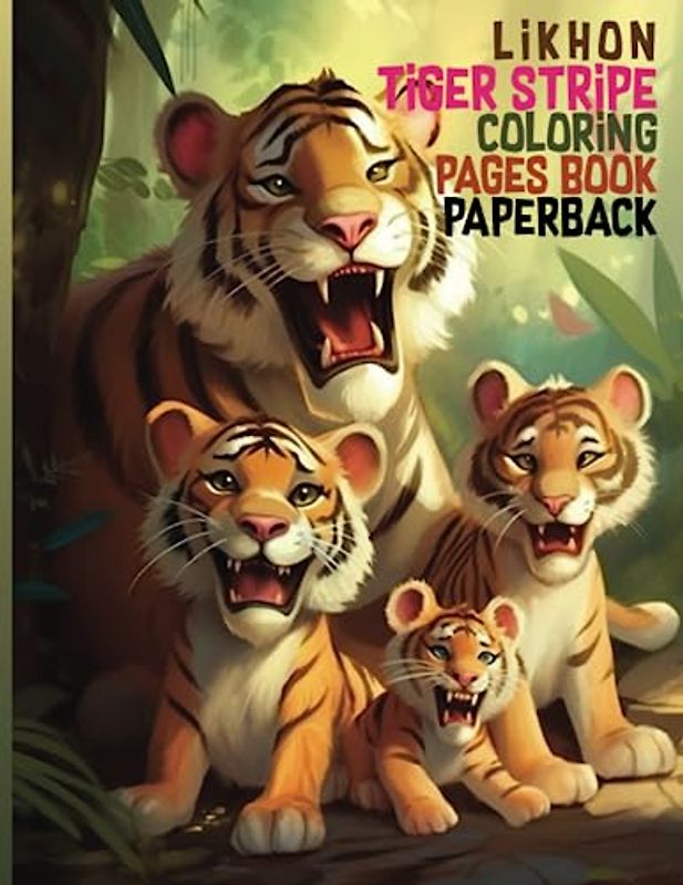 Likhon Tiger Stripe Coloring Pages Book Paperback