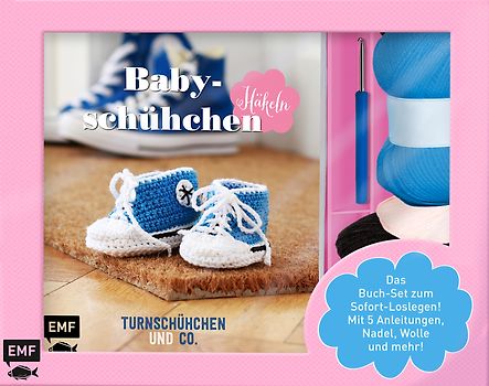 Babyschühchen häkeln - Das Set mit Wolle und Anleitung