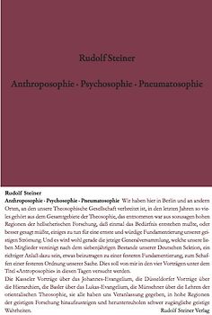 Anthroposophie - Psychosophie - Pneumatosophie