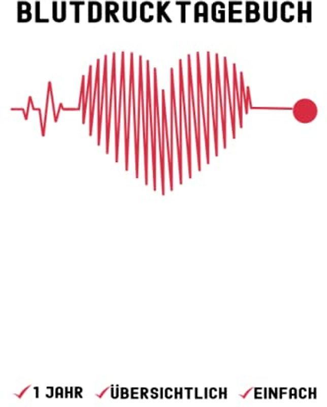 Blutdrucktagebuch: Blutdruckpass zum täglichen Aufzeichnen der Messwerte | Blutdruck Heft mit Platz für 1190 Einträge (entspricht 1 Jahr) | Kompakt und gut lesbar