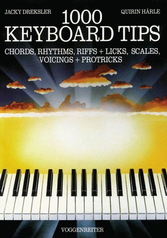 1000 Keyboard Tips. This unique book is a tutor, reference book, songbook and dictionary all in one. Incl. all scales, riffs, licks, phrases, patterns, intros and endings. Englische Ausgabe