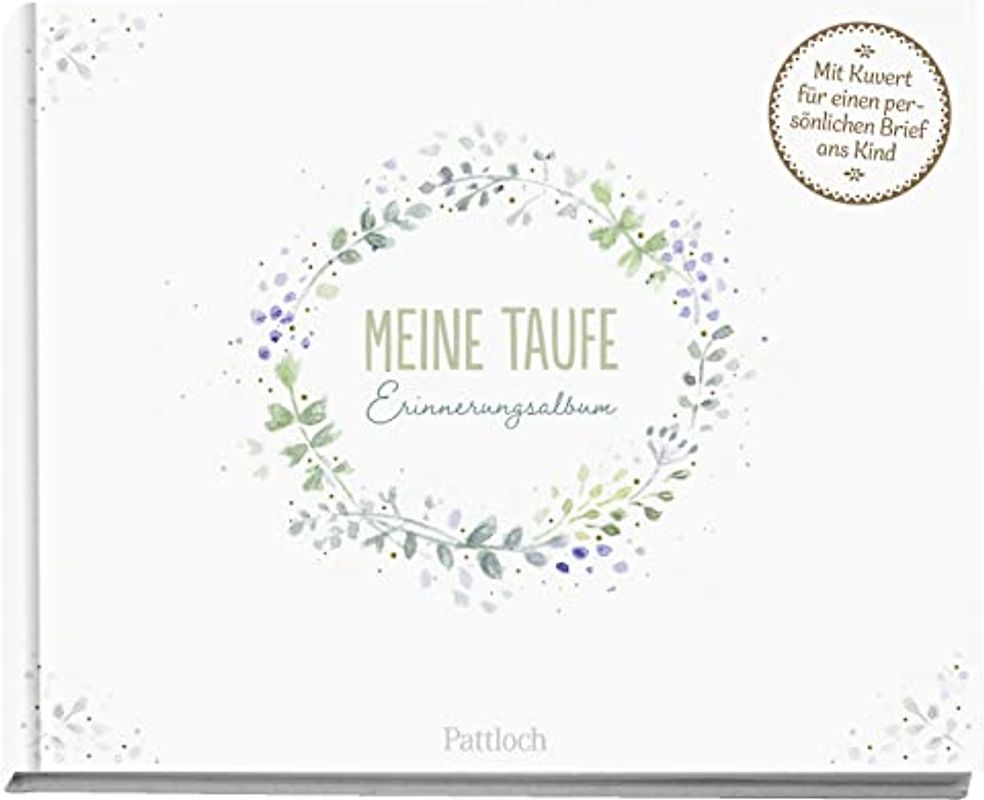 Meine Taufe: Erinnerungsalbum. Mit Kuvert. Für einen persönlichen Brief ans Kind