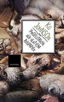 Pinselstriche auf glattem Reispapier