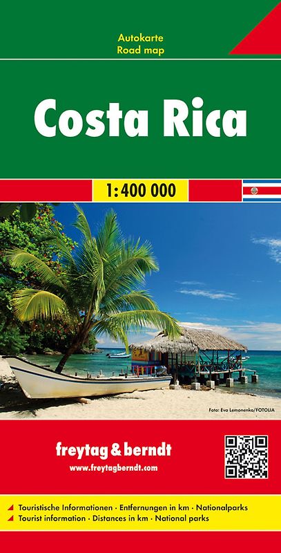 Costa Rica, Autokarte 1:400.000, freytag &amp; berndt