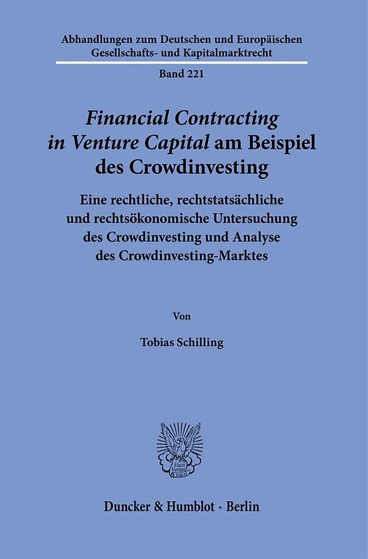 ›Financial Contracting in Venture Capital‹ am Beispiel des Crowdinvesting.