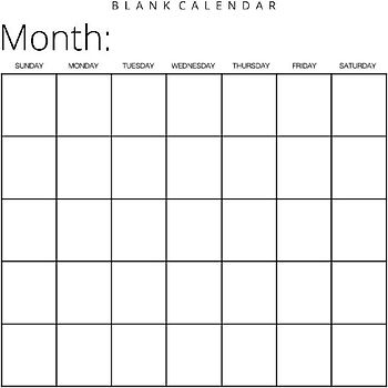 Blank Calendar