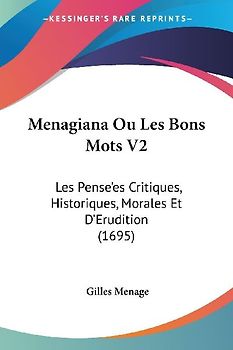 Menagiana Ou Les Bons Mots V2