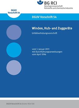DGUV Vorschrift 54 - Winden, Hub- und Zuggeräte