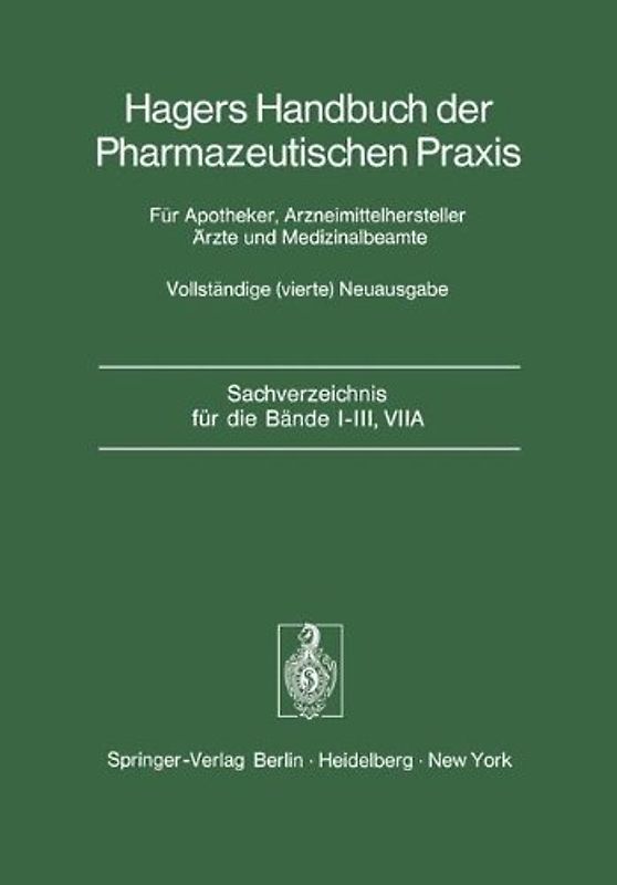 Sachverzeichnis für die Bände I–III, VIIA