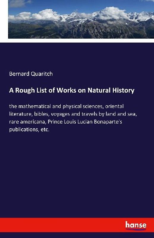 A Rough List of Works on Natural History