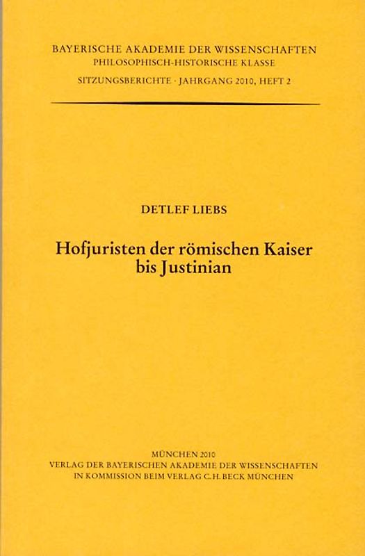 Hofjuristen der römischen Kaiser bis Justinian