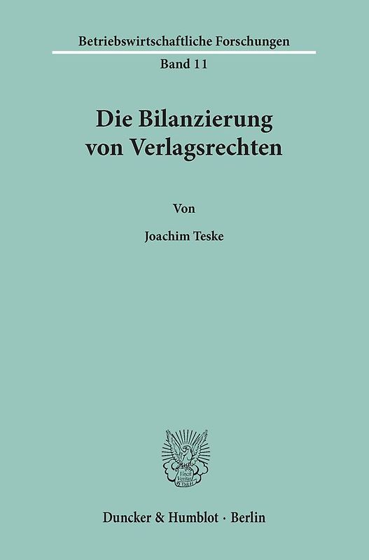 Die Bilanzierung von Verlagsrechten.